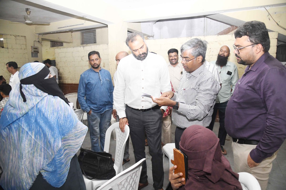 DEO_HYD's tweet photo. SIR Field Visit Conducted by Electoral Roll Observer

Electoral Roll Observer Shri Ilambarithi, IAS, along with District Election Officer, Hyderabad, Shri R. V. Karnan, IAS, and Additional Commissioner (Elections), GHMC, Shri Santhosh Badhavath, IAS, conducted a field visit to review the ongoing Special Intensive Revision (SIR) process in Hyderabad District on Wednesday.

The officials inspected the M.S. Maktha Hearing Centre, opposite Lok Bhavan, covering 19 Polling Stations (PS Nos. 104–122) under 60-Khairathabad Assembly Constituency. During the visit, the officials reviewed the notice cases and the hearing process being undertaken at the centre.

The Electoral Roll Observer interacted with electors appearing for hearings and examined the supporting documents submitted by them. Particular attention was paid to verification of 2002 SIR linkage, scrutiny of documents, correction of electoral roll details and the basis on which cases were proposed for disposal.

The officials directed the election authorities to ensure that every case is examined objectively and disposed of strictly in accordance with the guidelines issued by the Election Commission of India. They emphasized that electors must be provided a proper and reasonable opportunity of being heard before taking any decision on their cases.

The officials also stressed maintaining accuracy and due procedure throughout the SIR hearing process to ensure preparation of a credible and error-free electoral roll.

#SIR2026 #Hyderabad #ElectoralRolls #ElectionCommission #GHMC

@ECISVEEP @TelanganaCMO @CEO_Telangana
@GHMCOnline @TelanganaCS @IPRTelangana
@jayesh_ranjan