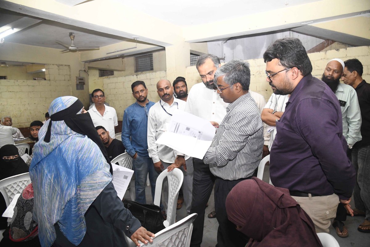 DEO_HYD's tweet photo. SIR Field Visit Conducted by Electoral Roll Observer

Electoral Roll Observer Shri Ilambarithi, IAS, along with District Election Officer, Hyderabad, Shri R. V. Karnan, IAS, and Additional Commissioner (Elections), GHMC, Shri Santhosh Badhavath, IAS, conducted a field visit to review the ongoing Special Intensive Revision (SIR) process in Hyderabad District on Wednesday.

The officials inspected the M.S. Maktha Hearing Centre, opposite Lok Bhavan, covering 19 Polling Stations (PS Nos. 104–122) under 60-Khairathabad Assembly Constituency. During the visit, the officials reviewed the notice cases and the hearing process being undertaken at the centre.

The Electoral Roll Observer interacted with electors appearing for hearings and examined the supporting documents submitted by them. Particular attention was paid to verification of 2002 SIR linkage, scrutiny of documents, correction of electoral roll details and the basis on which cases were proposed for disposal.

The officials directed the election authorities to ensure that every case is examined objectively and disposed of strictly in accordance with the guidelines issued by the Election Commission of India. They emphasized that electors must be provided a proper and reasonable opportunity of being heard before taking any decision on their cases.

The officials also stressed maintaining accuracy and due procedure throughout the SIR hearing process to ensure preparation of a credible and error-free electoral roll.

#SIR2026 #Hyderabad #ElectoralRolls #ElectionCommission #GHMC

@ECISVEEP @TelanganaCMO @CEO_Telangana
@GHMCOnline @TelanganaCS @IPRTelangana
@jayesh_ranjan