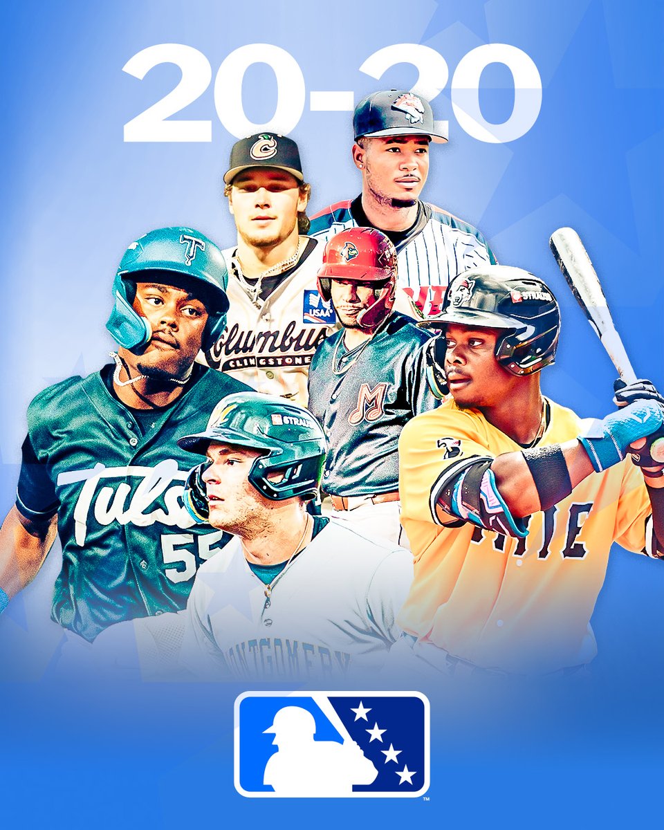 MLBPipeline's tweet photo. There were 59 total Minor Leaguers with at least 20 homers and 20 stolen bases during the 2026 season -- just one fewer than the total of 60 between the 2023, 2024 and 2025 seasons combined.

Breaking down the numbers: https://t.co/7b4wDGBWhE https://t.co/6v83b0olvc