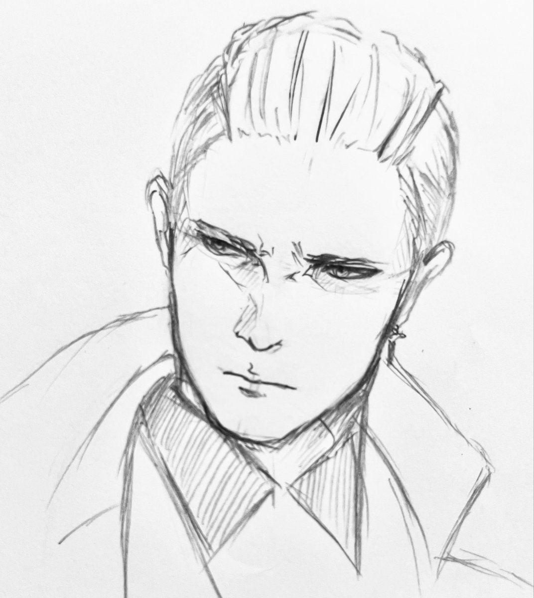 mitsuyo_sp6's tweet photo. ムカついて殴り描きした結果、なんか若めのznくんになりました。Lピス後だからいっか。おやすみなさい。(普段使わぬ右脳が疲れた) https://t.co/pfIc7Lkmcb