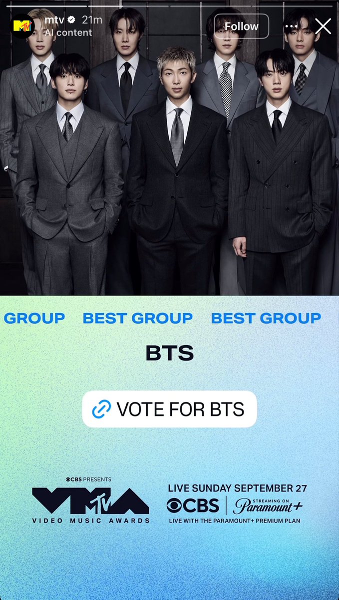 VoteWithARMY's tweet photo. Drop a screenshot of proof of you voting for BTS for BEST GROUP for the VMAs! 👇

🔗: https://t.co/GCjiwBknrc https://t.co/QeDo55mfuw