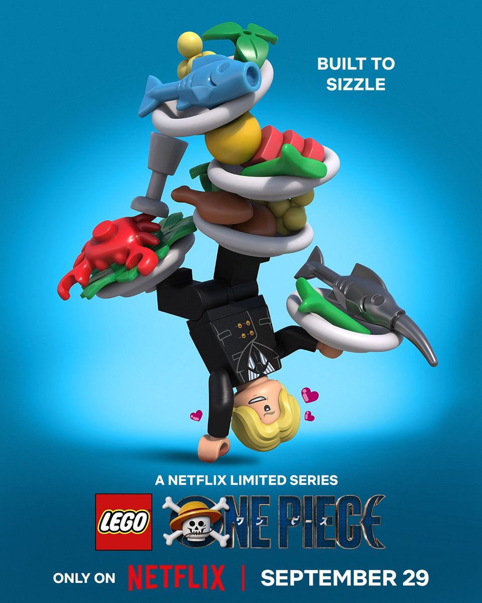 whatonnetflix's tweet photo. New posters for LEGO ONE PIECE - coming to Netflix next week! https://t.co/ndTJLhtDFy