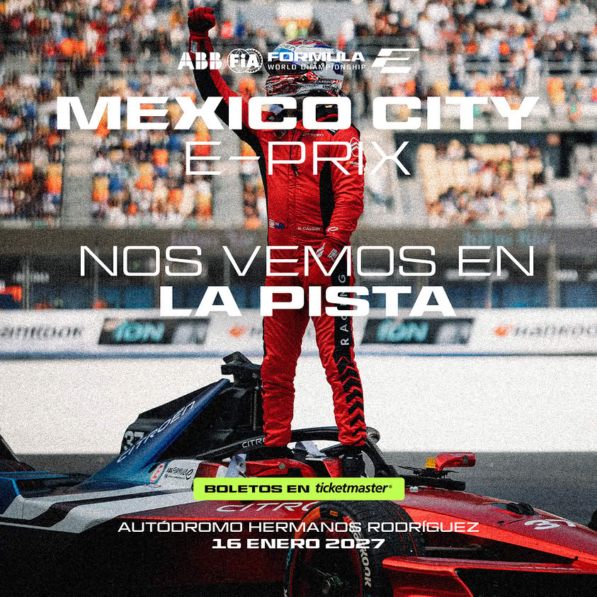 autodromohr's tweet photo. No te quedes fuera 🎟️ Compra tus boletos para el Mexico City E-Prix 2027 antes de que suban de precio. Boletos desde $300 + cargos en Ticketmaster. https://t.co/glV8A7XEjc