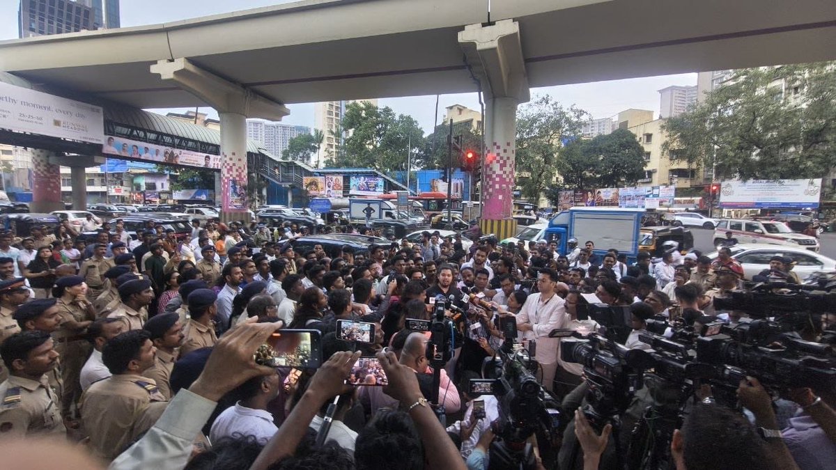 Sujat_Ambedkar's tweet photo. IIT Bombay took the life of an exceptionally bright student, Sahil Wakode. Today, Samyak Vidyarthi Andolan, the student organisation of @VBAforIndia protested at the IIT Bombay main gate. 

After Sahil Wakode’s institutional murder, IIT Bombay launched a large-scale character assassination. Without evidence, it ran a media trial. Savarna media across the country, professors, self-styled intellectuals, and political parties took lead. This same pattern appears in institutional murders across India.

Sahil’s friends and peers raised their voice for justice. Many of them sat in protest on campus. We met them and reassured them that we are with them in this fight.

Our delegation also met the IIT Bombay administration and demanded answers. We told them to publicly apologise for spreading completely false and misleading information about Sahil Wakode. 

Our demands, along woth list of 18 demands made by students include: 
1. To not harass, now or in the future, the students who exposed Sahil’s  murder. 
2. To declare how many professors positions for SC/STs are vacant and to fill them up immediately. 
3. To have a counselling and sensitivity training for faculty on handling cases of caste discrimination affecting mental health.
4.  To make IIT Bombay a 100% caste free campus where no incidents of casteism or caste discrimination takes place. 

Until Sahil Wakode gets justice, this fight will continue.
#JusticeForSahilWakode