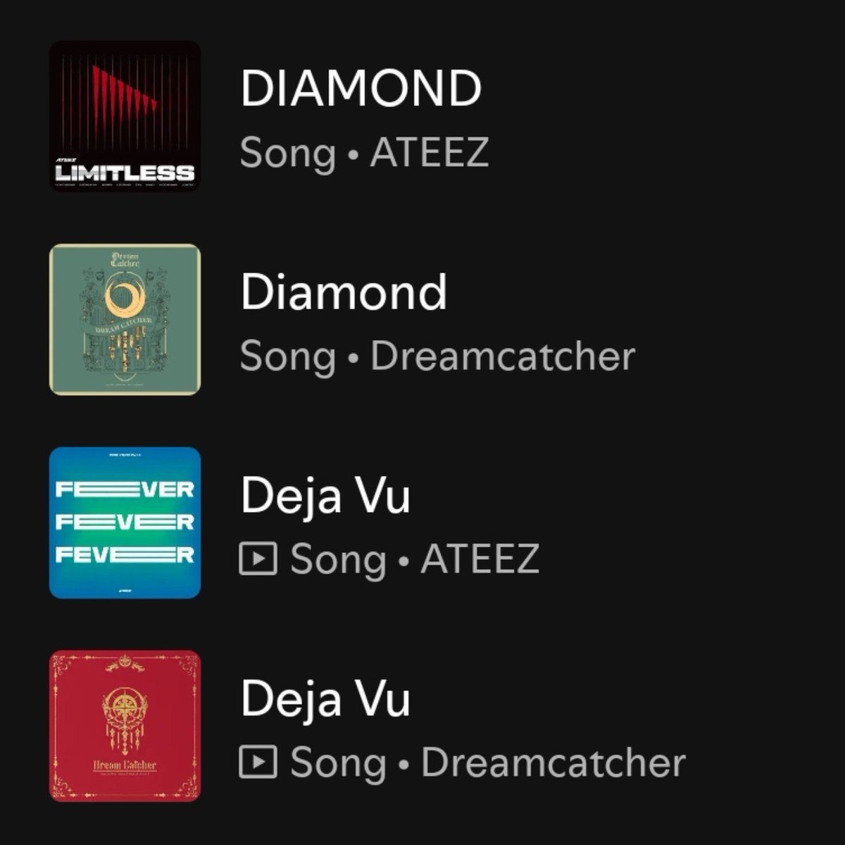 4DEUKAETEEZ's tweet photo. category is songs with the same name but with completely different vibes https://t.co/anoJGtnaSW