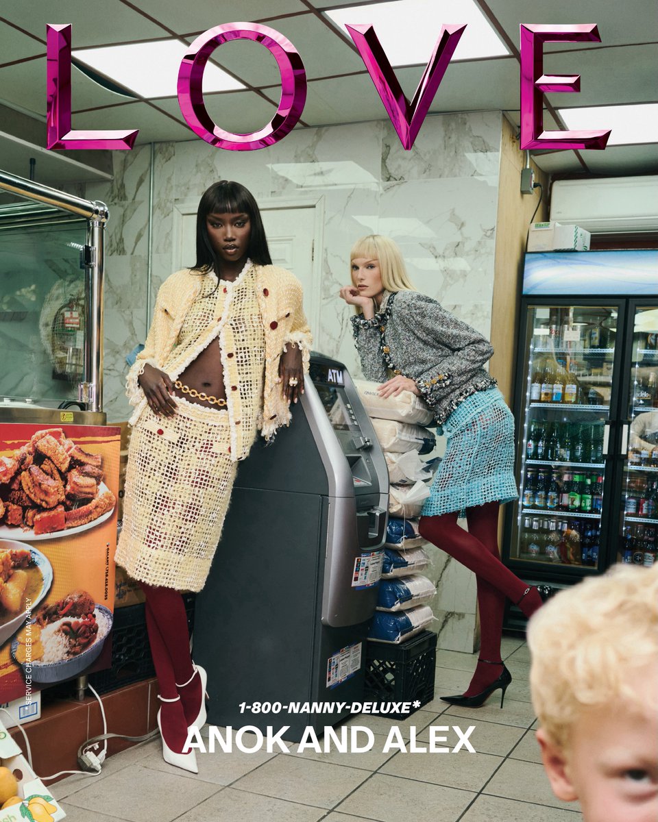 saintdoII's tweet photo. babe wake up new alex consani and anok yai joint editorial shoot just dropped for love magazine photographed by nick waplington https://t.co/hn9E9OlrEM