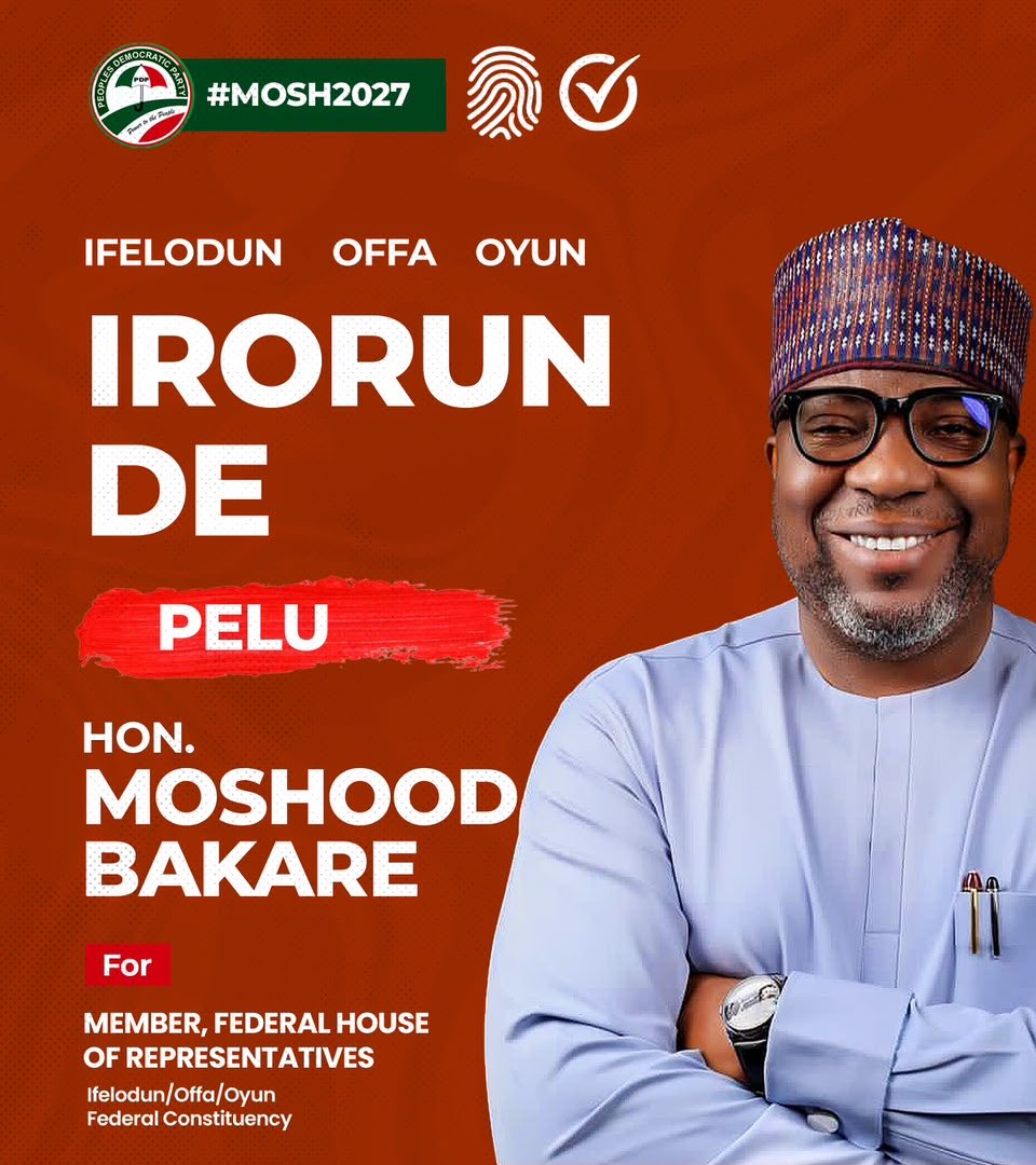 Honbakare27's tweet photo. IRORUN DE!

Relief, progress, and effective representation is here for the good people of Ifelodun, Offa, and Oyun.

Vote Hon. Moshood Bakare
for House of Representatives (Ifelodun/Offa/Oyun Federal Constituency).

Vote PDP⛱️

MOSH2027 - IRORUN DE https://t.co/n4EtWf8uJi