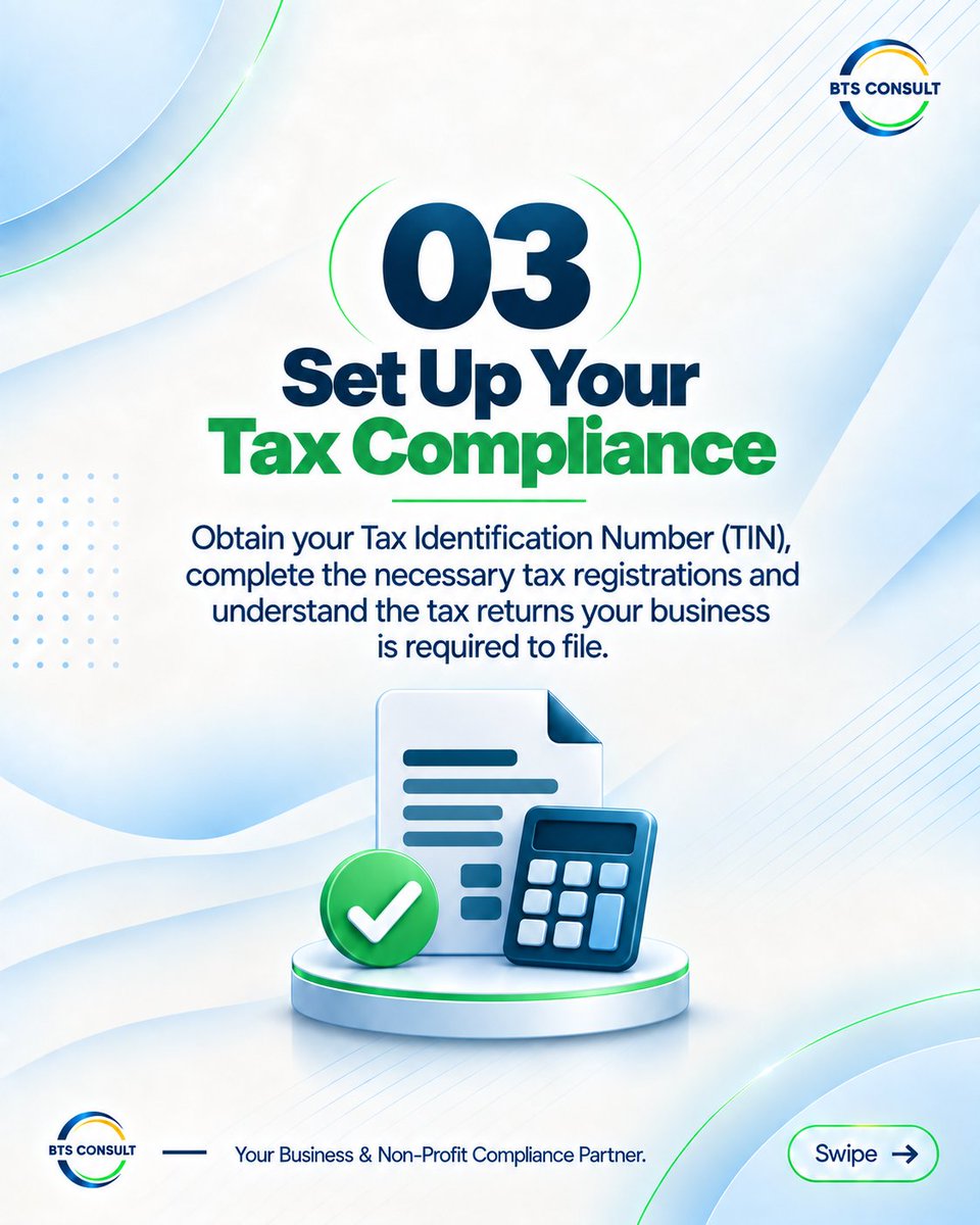 BtsConsult's tweet photo. Before your business grows, get the foundation right.

Choose the right structure. Protect your brand. Set up your taxes. Obtain the required licences. Keep proper records.

#NigeriaBusiness #BusinessCompliance #Entrepreneurship https://t.co/zfixw8oO8H