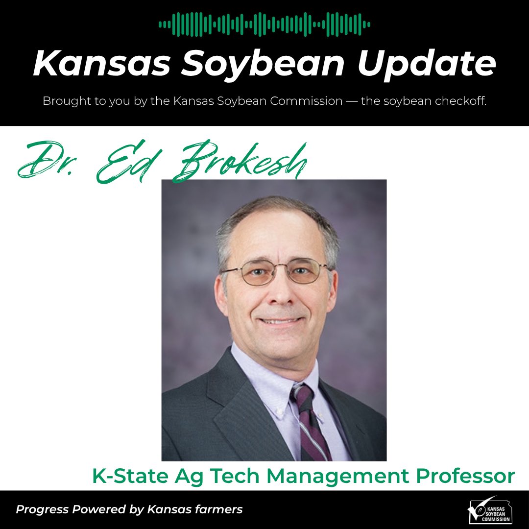 KsSoybean's tweet photo. Dr. Ed Brokesh joins us from the Kansas Ag Safety and Health program. A professor at K-State in Ag Tech Management, he shares about road safety for National Farm Safety and Health Week. 

👂Listen here: https://t.co/twd8DvOs3s https://t.co/UqfFJxfWOl