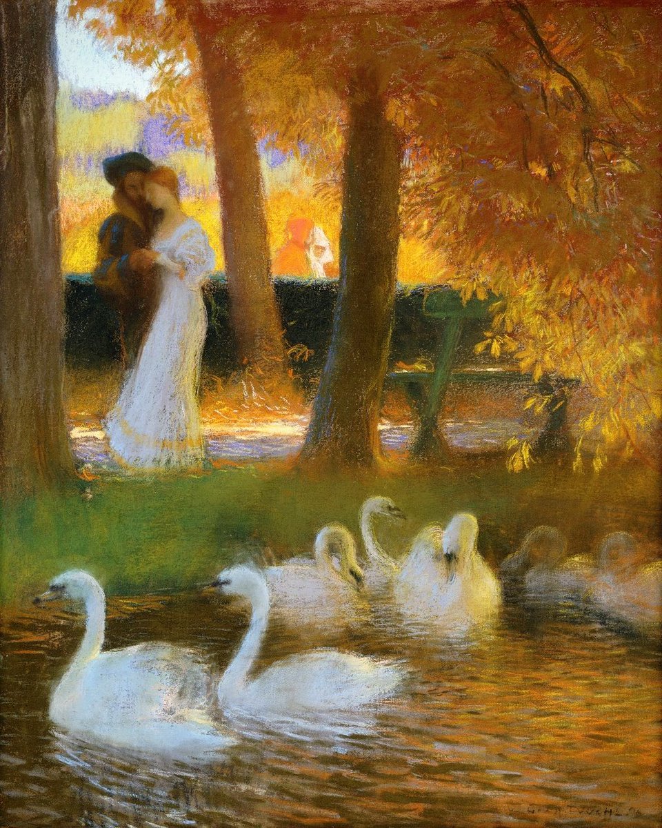 Ay_Blinkin's tweet photo. The Lovers and the Swans (1896) by Gaston La Touche https://t.co/WRgMoojT4N