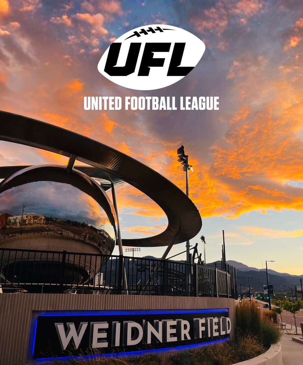 CityofCOS's tweet photo. Professional football is coming to Colorado Springs! 🏈🏔️

Today, the @TheUFL announced it’s bringing a team to Colorado Springs ahead of the Spring 2027 season. 

Read more at: https://t.co/OJ5cXYsr0b

@DowntownCS @VisitCOS https://t.co/JpvFYtYB4E