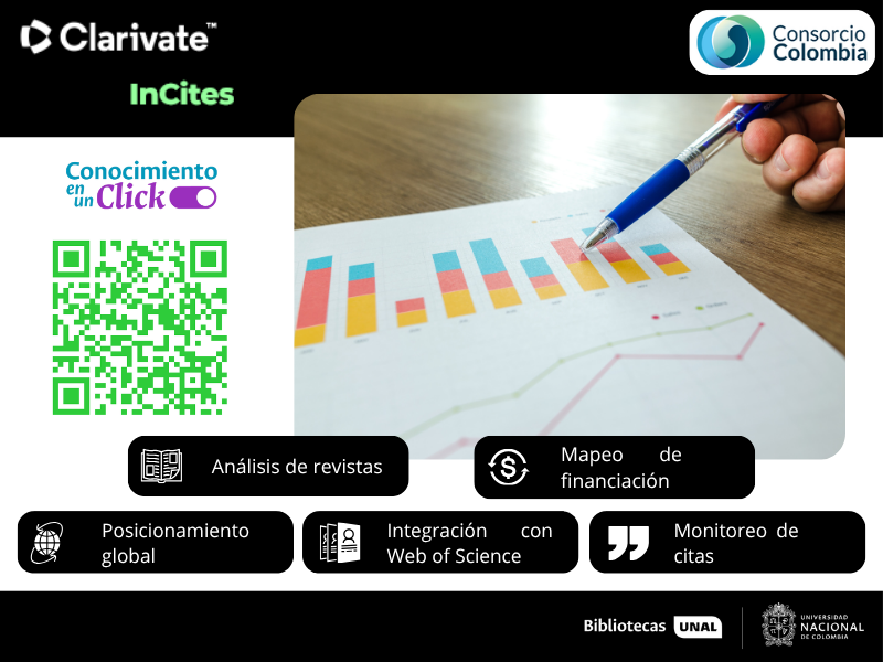 dirsinab's tweet photo. Investigador potencia el alcance de tu producción científica con InCites (Clarivate) desde el #SINAB. 📈🔬

Esta herramienta te permite

• Medir tu impacto real en citas
• Mapear colaboradores en el mundo
• Comparar la UNAL con otras universidades https://t.co/WrmOrkHu8D