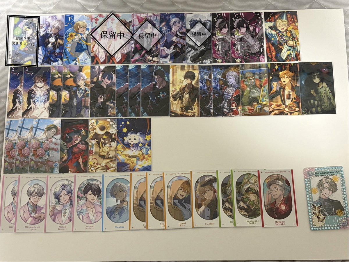 snowmoon1212's tweet photo. 交換　にじさんじ ノスタルジア 2026 2025 コレクションカード  8th
求：画像1 各1 
譲：画像2 〜4＞〜定価
ご不快無ければこちらから🚺2枚提供可
🚺は交換または250円/枚＋送料で譲渡可
別垢固定ポストの異種カードとの交換可
郵送交換希望
別垢サーチバンの可能性あるため一時的に鍵解放中 https://t.co/2XOxqRQYpd