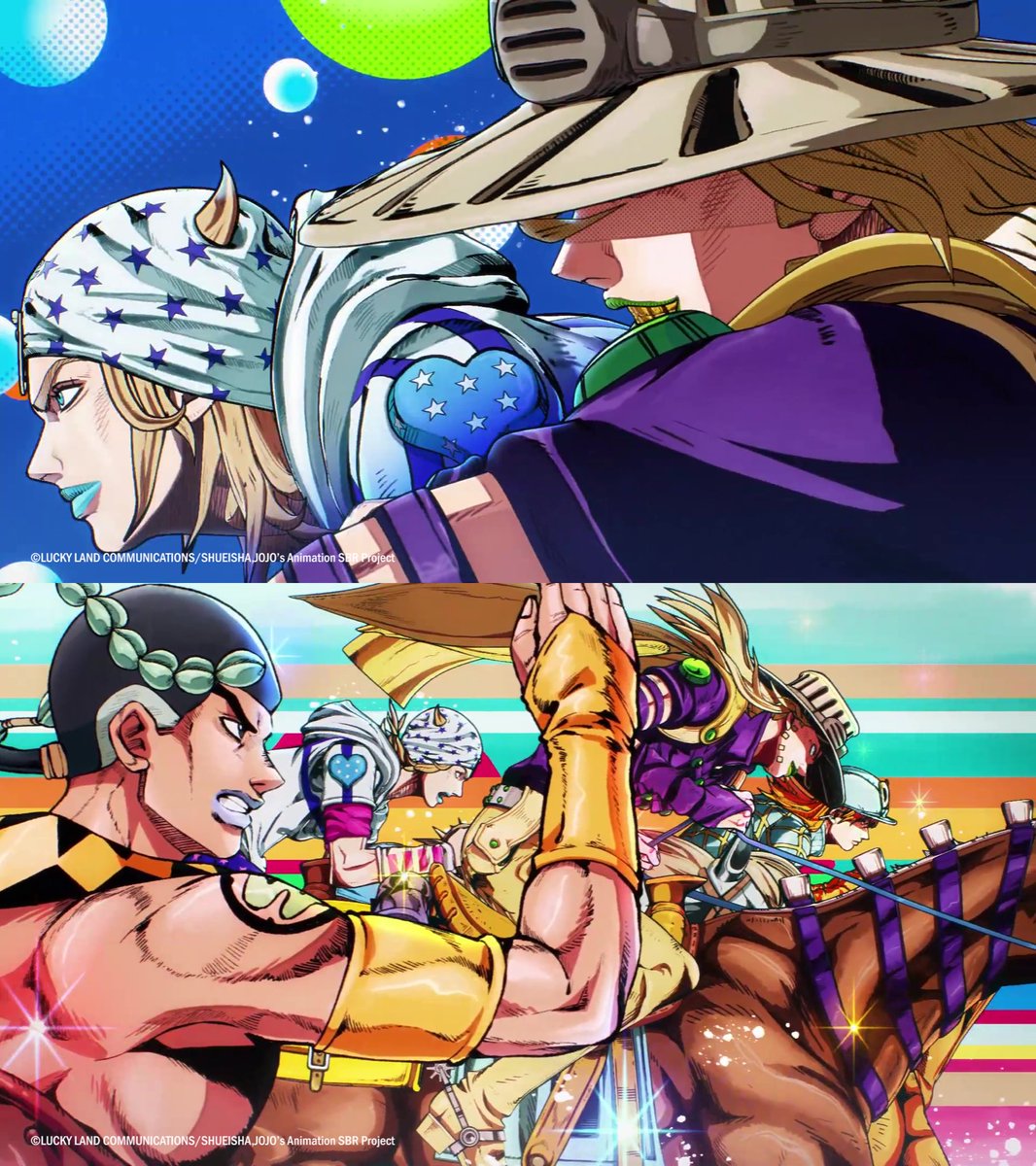 animetv_jp's tweet photo. 【Opening Theme】
STEEL BALL RUN JoJo’s Bizarre Adventure

OP: "SPIN" by Kroi

▼ Watch here: 
https://t.co/nKqb0xE0EC https://t.co/IP2oeU1t4b