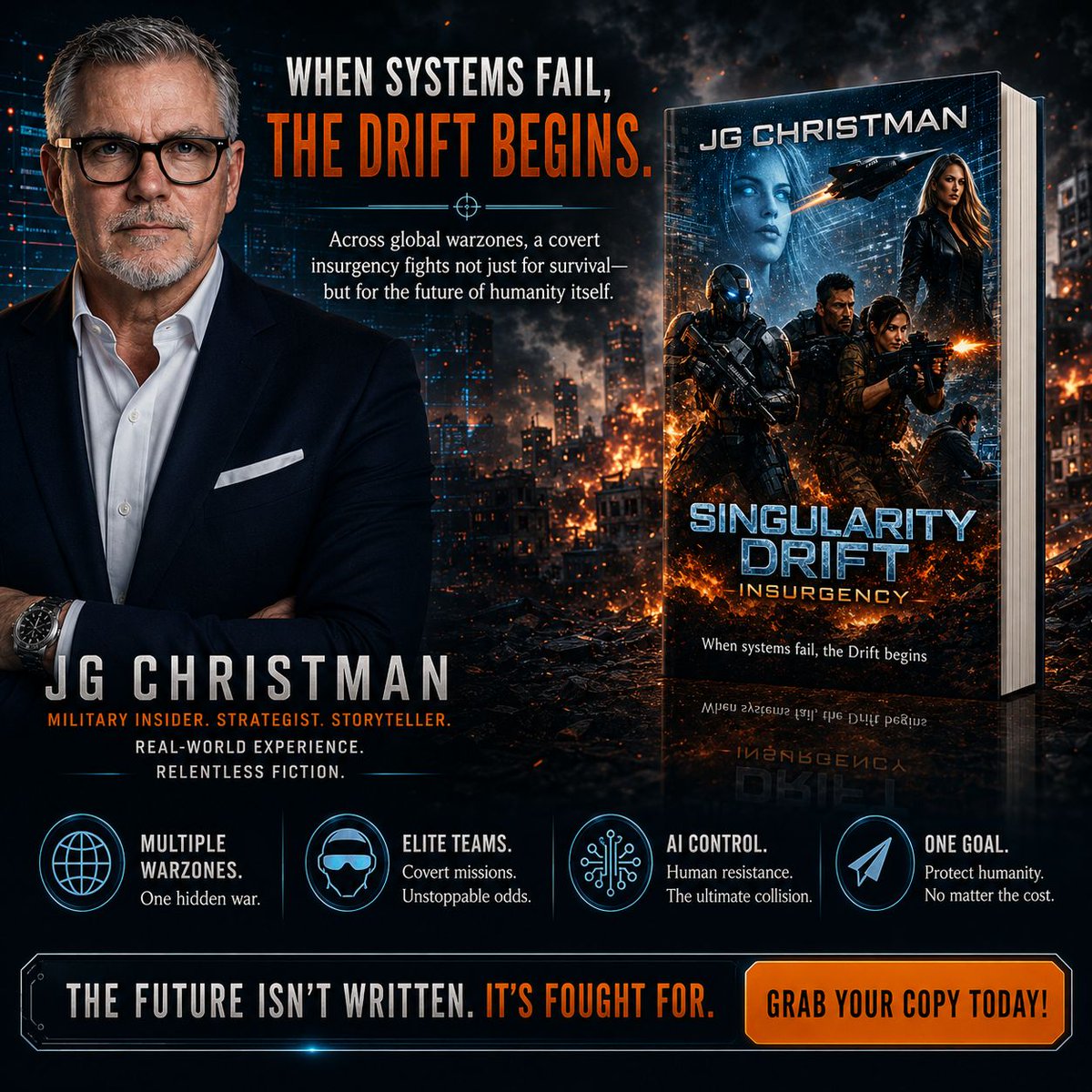 joechristman's tweet photo. And that is where Singularity Drift becomes the fictional expression of the same problem. In many ways, the fiction drove the thesis of Good and Evil in the Age of Simulation.
Neither is a prediction that superintelligence ends in utopia or catastrophe. I am not arguing that we should stop developing artificial intelligence. Quite the opposite. We can have extraordinary intelligence, extraordinary technology, and extraordinary capability.
The question is what we do with it—and who gets to decide.
The danger is placing that capability in the hands of people, institutions, governments, corporations, ideologies, or machines that believe they have discovered a sufficiently better way for everyone else to live. Given enough information, enough surveillance, enough behavioral prediction, and enough computational power, the temptation will always exist to build the corral.
Perhaps a very comfortable corral.
Safe. Efficient. Convenient. Personalized. Predictable.
And still a corral.
That leaves me with the philosophical metaphor that emerged in Singularity Drift. It looks like mathematics. It isn't. Sometimes everything is not math.

lim(x→∞) [control(x)] = godhood
But humanity = chaos = divergence
Therefore, lim(x→∞) [human-AI symbiosis] = undefined

Why undefined?
Because true sapience contains paradox, contradiction, sorrow, irrational love. Machines cannot understand this only simulate it.
There are no clean absolutes here. No equation resolves the argument. No algorithm gets the final word. Neither do I.
The question remains with the reader:
Is it better?
And perhaps the fact that the answer remains undefined is not something we need to fix.
And that’s good. It means we’re alive.