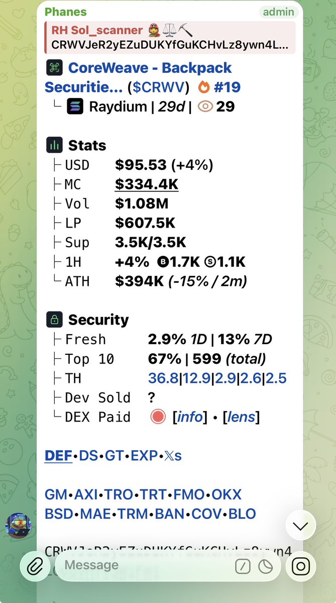 RHSol_scanner's tweet photo. 6x on $CRWV

LFG💸💸💸💸

CRWVJeR2yEZuDUKYfGuKCHvLz8ywn4LGvovHfy5WiFmi https://t.co/6dioKc3dg8