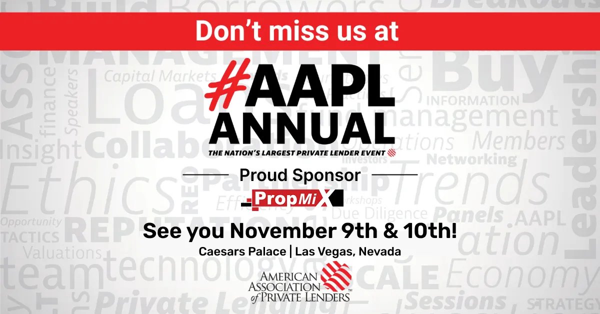 PropMixRE's tweet photo. We’re proud to sponsor the AAPL Annual Conference 2026, bringing together leaders and innovators from across the private lending industry.

Learn more: https://t.co/oZxdaBiolZ 

See you in Las Vegas!
#AAPLAnnual2026 #PropMix #PrivateLending #PropertyValuation #MortgageTechnology https://t.co/nXbY60PBbC