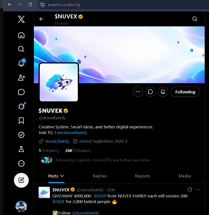 MrDETHuc's tweet photo. @nuvexfamily done
HaF3yff7hepVW4KvairksVgzo1TtFxcB76ujJaGnM2uv https://t.co/0tzbowax1K