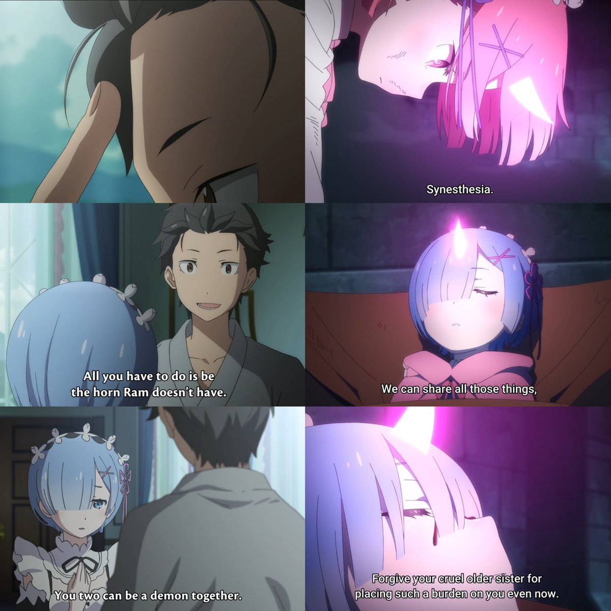 ai21_react19's tweet photo. After 10 years of foreshadowing, Subaru’s words finally came true: Rem was the horn Ram needed all along, making them complete as a demon together. https://t.co/27v8iTzkOG