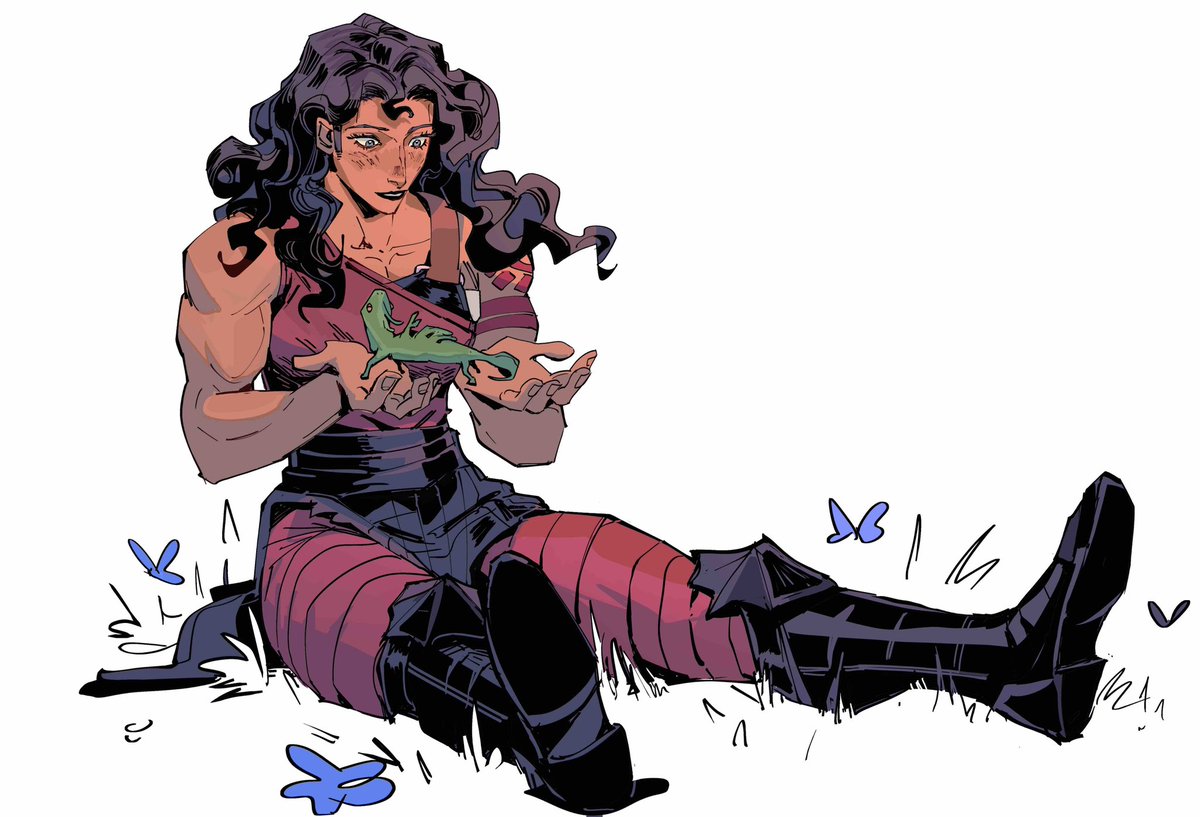 HelraisedWonder's tweet photo. “The quiet moments between battles with the gods and the shadows the little ones still find me. This reminds me of the first fire-breather who scorched my hair as a babe on the Wild Isle. Hell taught me strength. Creatures like this taught me gentleness. Both kept me fighting.” https://t.co/JaFbkpHs0i