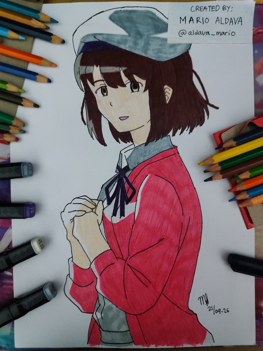 aldava_mario's tweet photo. Happy Birthday, Katou Megumi 🥳🎉❤️🌸
(23 September 2026)

Tahun ini yang kedelapan :D
_______________________________

Created by Me
Name: Katou Megumi
Anime: Saenai Heroine no Sodatekata
Tools: HB Pencil, Drawing Pen 0.4, FC 48 Colors Pencil, 60 Colors Marker

#anime #saekano https://t.co/PyUjZb7DFB