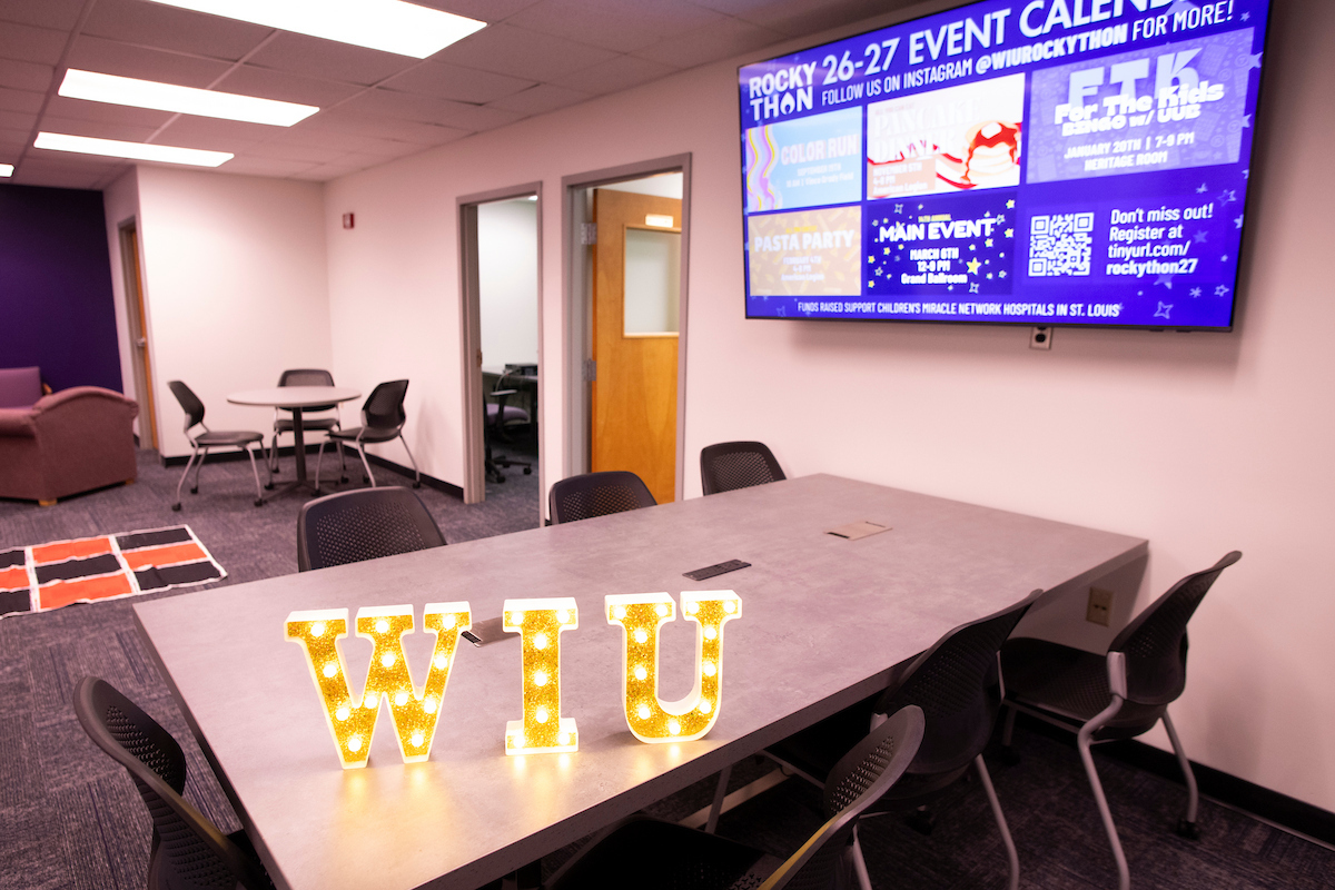 WesternILUniv's tweet photo. A new space for students to connect with each other and get involved on campus.💜💛

WIU’s new Student Engagement Center is celebrating its renovation with a ribbon cutting at 2:30 p.m. today in the University Union basement.

🔗 https://t.co/d3fdDSalfw https://t.co/fvGySE6piL