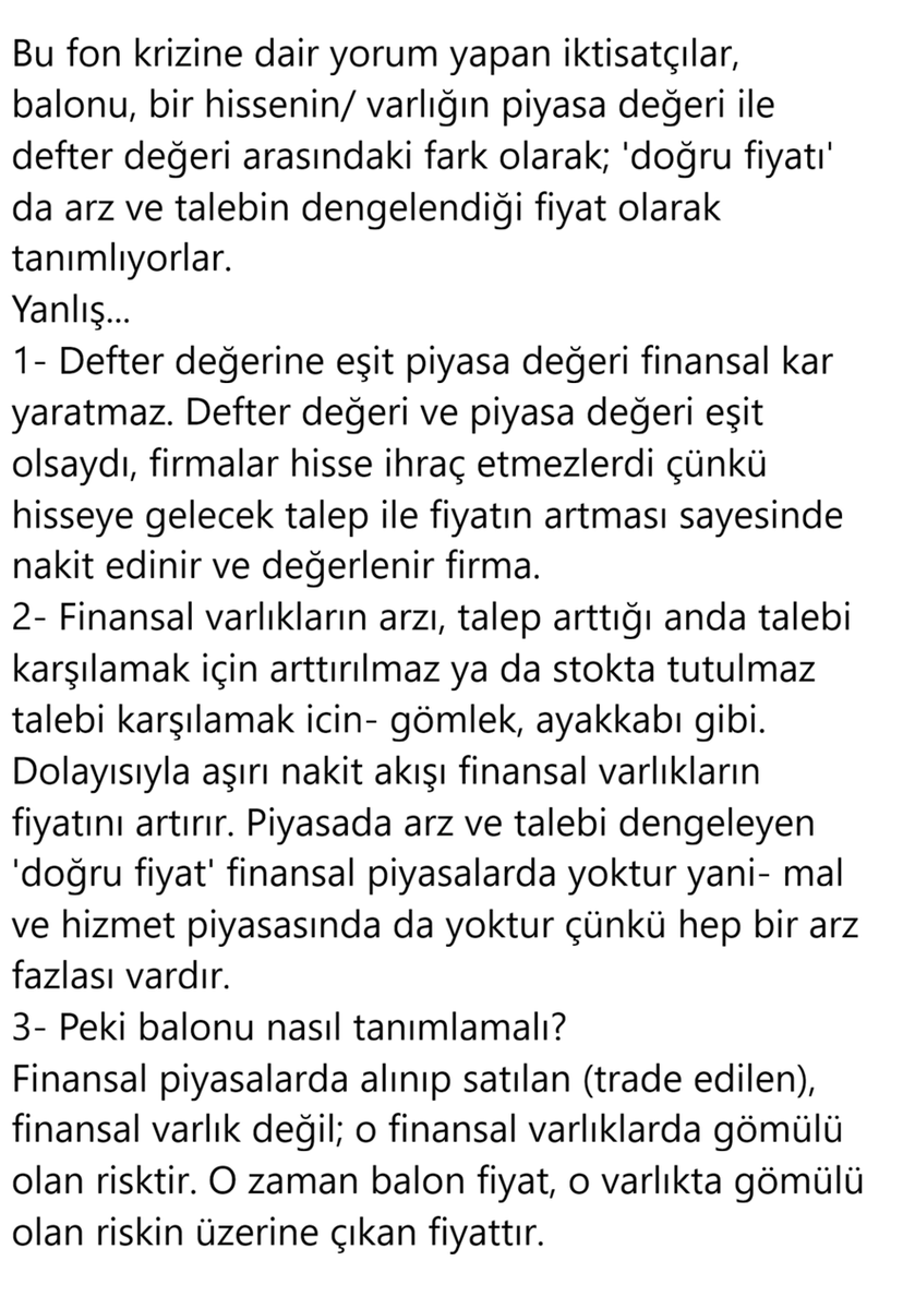 ilhandogus's tweet photo. Finans piyasalarındaki 'balon meselesine' dair: https://t.co/qPlfmuSRgW