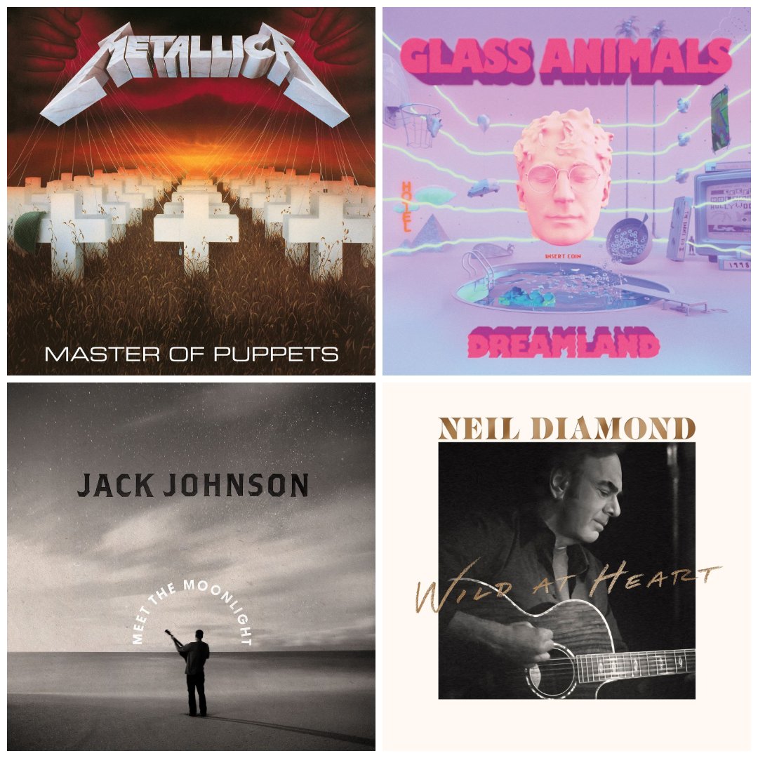 bestvinyldeal's tweet photo. #Metallica - Master Of Puppets $19.90 https://t.co/lOBkRx5cfu
#GlassAnimals - Dreamland $13.06 https://t.co/izRns0hTVF
#JackJohnson - Meet The Moonlight $21.90 https://t.co/WkJ7hGQZLC
#NeilDiamond - Wild at Heart $18.43 (w/ clip coupon) https://t.co/EwjWymBVgb https://t.co/XBVmZqw51Q