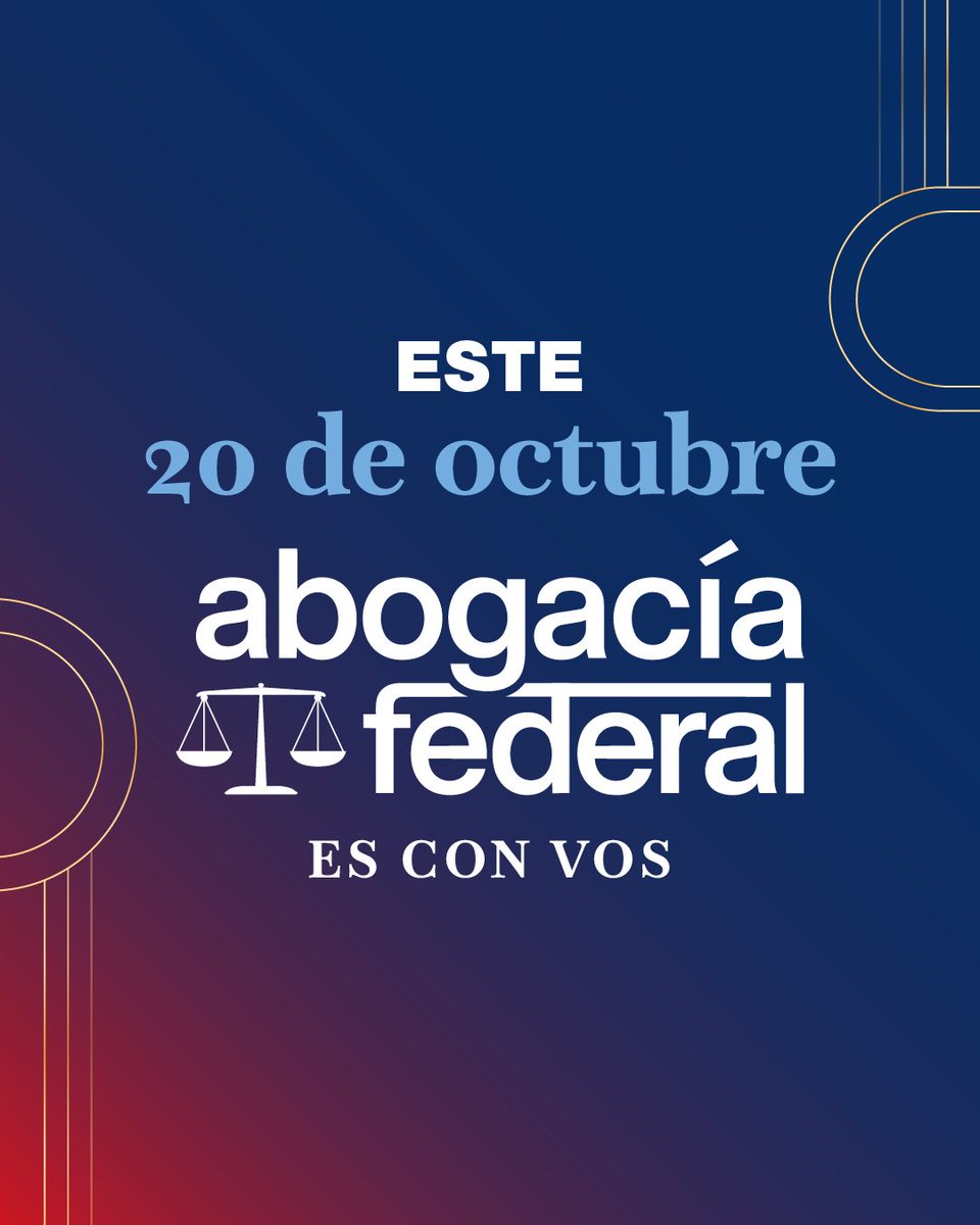 Abogaciafed26's tweet photo. 🔵 En Abogacía Federal somos la lista de los abogados y las abogadas.
Este 20 de octubre #EsConVos https://t.co/UqJ8rAxl8W