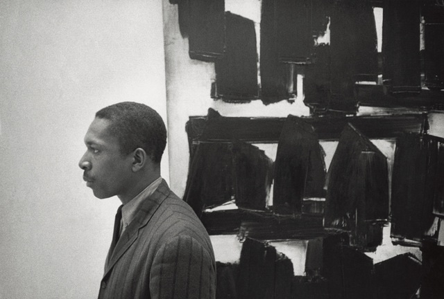 LKpaddy's tweet photo. John Coltrane at the Guggenheim, 1960 • William Claxton • https://t.co/FrxZlqolFD