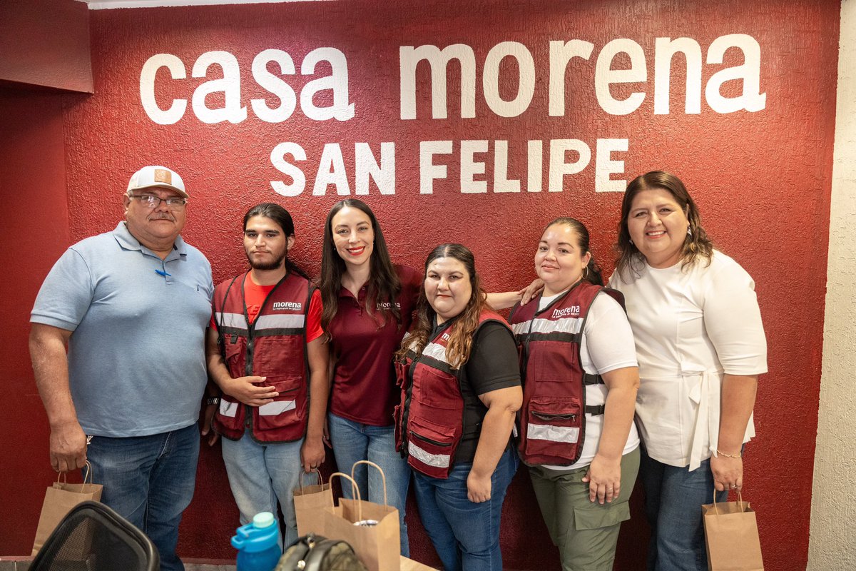 JulietaRamirezP's tweet photo. ¡Qué gusto estar en la Casa Morena de San Felipe, el municipio más joven de Baja California!

Territorio, organización y convicción. Seguimos recorriendo cada rincón del estado, encontrándonos con nuestra militancia y fortaleciendo el trabajo en comunidad. https://t.co/YHHOijCqtI