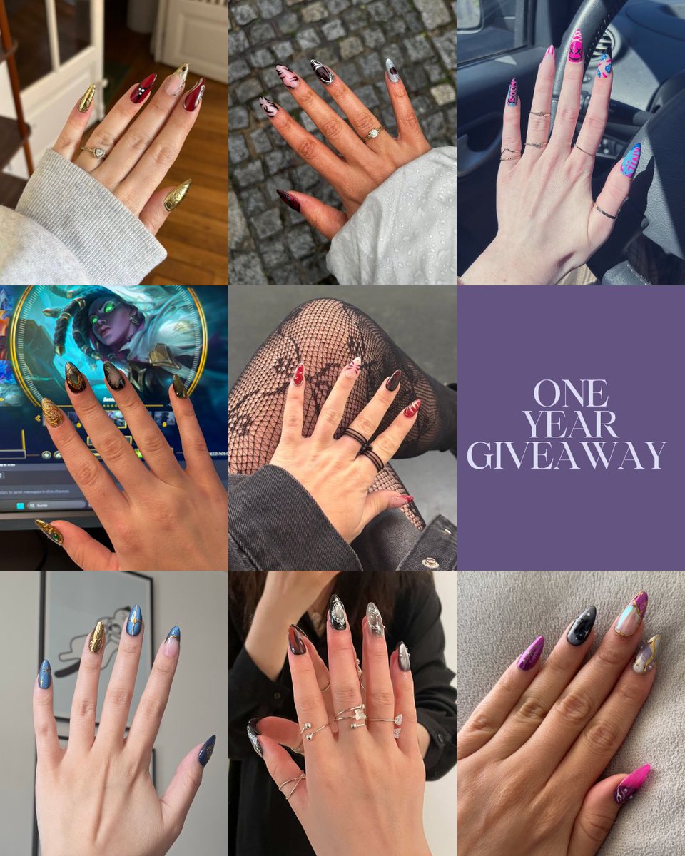 eviefoxiee's tweet photo. GIVEAWAY LEAGUE PRESS ON NAILS✨

To celebrate my one year anniversary as a small business, I’m giving away 1 set of press on nails 🤍 (only Europe)

🌙Follow @eviefoxiee 
❤️‍🔥Repost and reply with the set you’d like
✨Tag a friend

Ends on 04/10!

Check my website to see all sets !

Thank you so much for supporting me, I’m so grateful for everything, I hope we’re far from the end 🥹🤍
