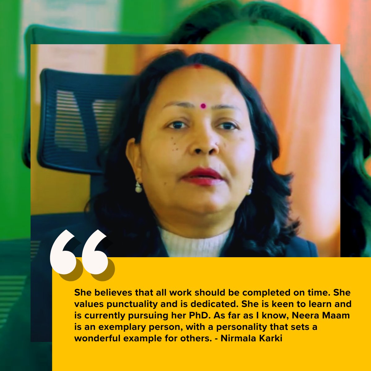 IntegrityIcon's tweet photo. Meet Neera Adhikari, Integrity Icon winner from Nepal in 2023! She's deeply passionate about advocating for women’s rights, especially those with physical disabilities. In 2016, she received the Civil Service Award for her contributions. 

Watch her story: https://t.co/Sk3pA3FiZF https://t.co/bPeYNPZ3QF
