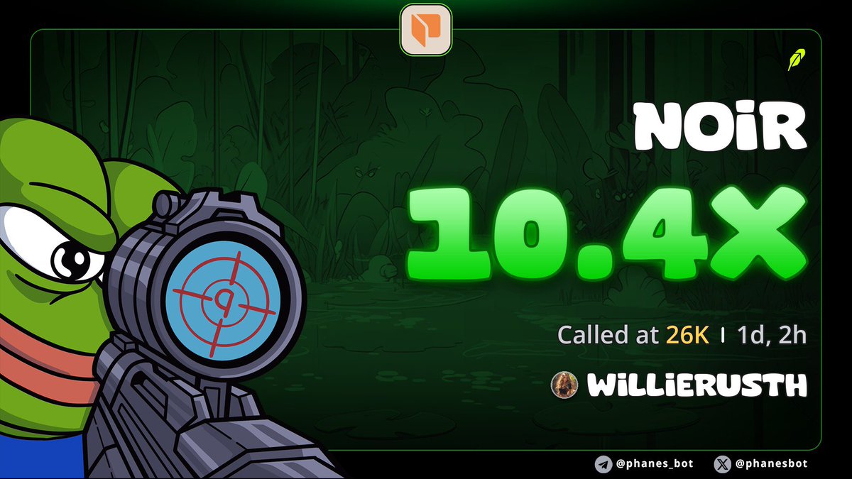 willierusth's tweet photo. $NOIR  10x 🔥💎
happy profit 📊

CA : 0xa5f832390447b050955d7b734a9a2fa861b4d3ab https://t.co/xl8uHPs8rY