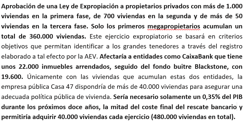 carlossmato's tweet photo. ¿Por qué no aprobar una Ley de Expropiación de vivienda a propietarios privados que tengan más de 50?
Convirtamos la indignación en votos a la izquierda transformadora, impongamos que la vivienda no puede ser "un bien de mercado" y no habrá más "Mari Carmen"
👇 https://t.co/Mon0YjTF3z
