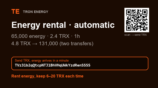 Alexnaderb5ub's tweet photo. Every USDT transfer burns 13+ TRX unless you have energy.

Address : TVz31b2qQtcpNTJ1BhVHqUWkYzdRenSSSS

65,000 energy · 2.4 TRX · 1h

#EnergyRental #OKX #TRON https://t.co/qAU9NEXEhU
