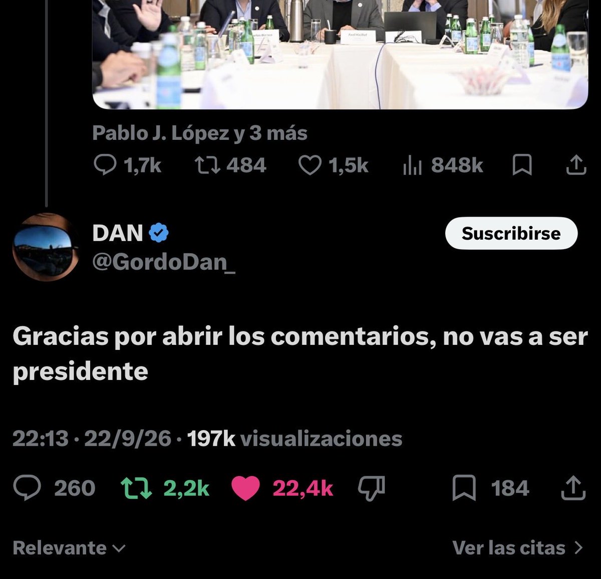 MandrilandiaX's tweet photo. Miren la publicación de Axel. 

848k de impresiones y sólo 1,5k de likes. Tiene más comentarios negativos que likes, con 1,7k de comentarios.

ANALIZATE ESTO MANU JOVE, DALE, que te ponías detallista por una publicación pedorra del javo que bajó un poquito la cantidad de likes https://t.co/b84O6GrRkr