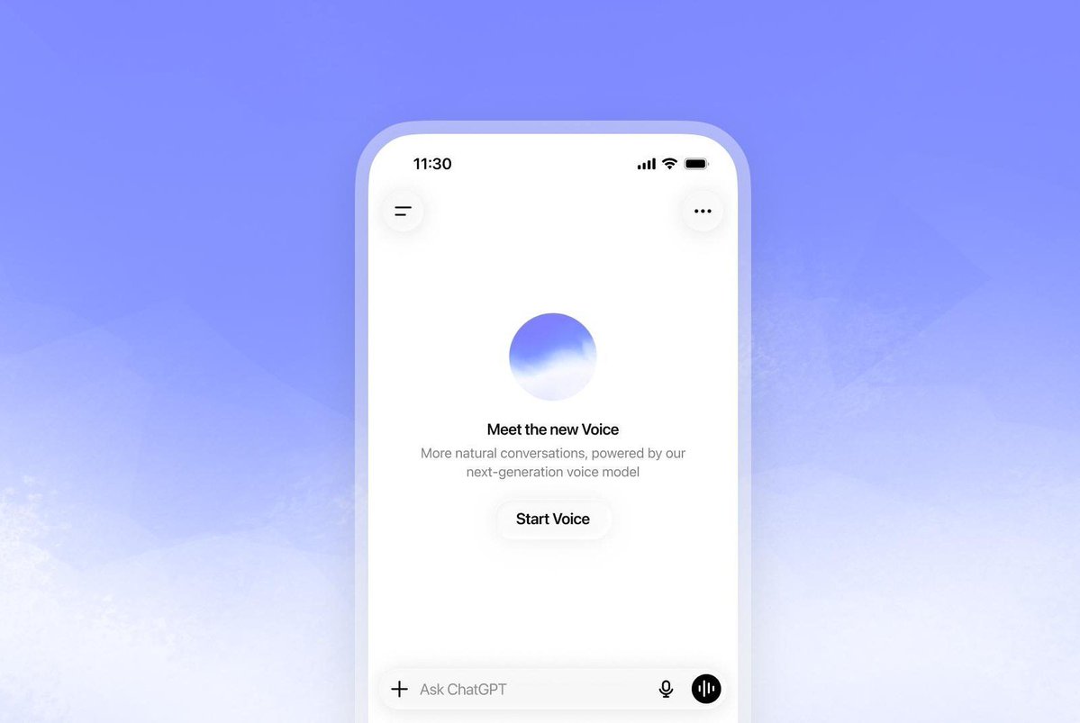 CodexResets1's tweet photo. Update: 🔥 ChatGPT Voice just got a MASSIVE upgrade

OpenAI says Voice can now:

• Tap into plugins like email, calendar, and Slack
• Run on GPT-6 Astra, Sol, and Luna
• Function inside ChatGPT Work on web & mobile
• Build docs, decks, websites, and spreadsheets all by voice
• Handle complex browser tasks hands-free

Rolling out globally TODAY in the latest ChatGPT app.