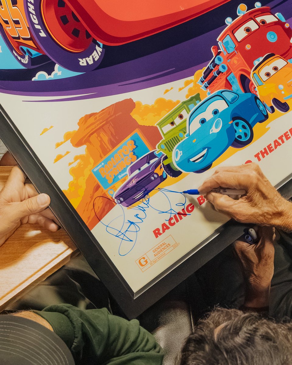 therichardpetty's tweet photo. We’ve added A LOT of new members to the family since @pixarcars premiered 20 years ago! For the 20th Anniversary, we brought them all to see Mister and Missus The King on the big screen! Thank you to the wonderful staff at the @RegalMovies Palladium for a great movie experience. https://t.co/clJ6hBQEJv
