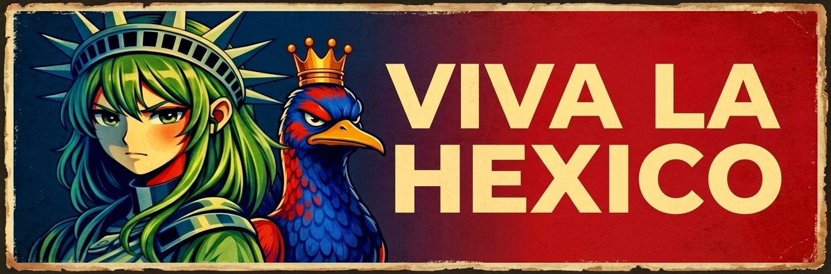 HEXICO_PULSE's tweet photo. The launch is coming this October. Prepare for the ultimate adventure. 📖🔥
Turn the page, break the chains, and claim your place in history. The epic journey begins soon. 🦅
👉 The wallet address will be published here #Hexico 🚀 https://t.co/UDVBxmBLyD