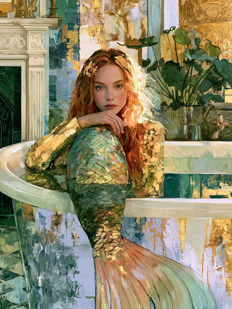 The_Soul_Matrix's tweet photo. Mermaid in a bathtub! ☀️💕☀️ https://t.co/OYf3VBqO3M