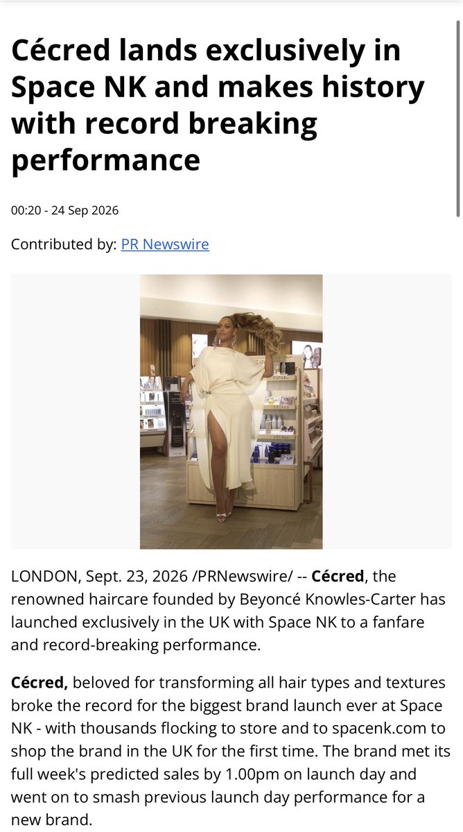 ourhermitage's tweet photo. These things happen when you’re Beyoncé and you create the best science-backed hair care brand in history! 

CÉCRED is that girl! https://t.co/lA5IANKg4a