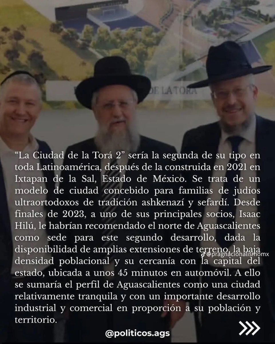 Saceci's tweet photo. 🚨Aguascalientes🚨

Crea un nuevo municipio para Israel, en Ixtapan se canceló. 

“La nueva Ciudad de la Torah”

Villa Juárez es oficialmente el municipio número 12 del estado de Aguascalientes. 

Aprobado el 28 de agosto de 2026 por el Congreso del Estado de Aguascalientes. https://t.co/5UaI5nOw7k
