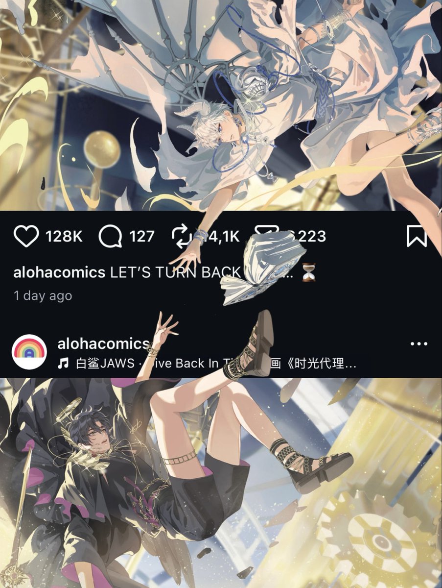 alohacomics's tweet photo. DOOMED DUO💔

In every universe and every timeline, they always find their way back to each other… 

And you can find even more stunning art of them in our Link Click artbooks. Available on our website (link in bio), on Amazon, at @KinokuniyaUSA, and in bookstores across the US and beyond.

#linkclick #时光代理人 #manhua #ChengXiaoshi #LuGuang