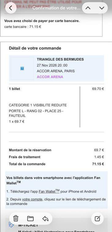 EnoesFinanzas's tweet photo. Je vends des places pour le concert de Triangle des Bermudes à l'Accor Arena (Paris Bercy) 27 et 28 Nov. Prix raisonnable ✔️ DM si vous êtes intéressés 📩
#Cherche #place @tdb_off #paris #tdb #triangledesbermudes #concert #Bercy #Accorarenaparis #Bercyparis #Accorarena #France https://t.co/2Lz88dFJKV