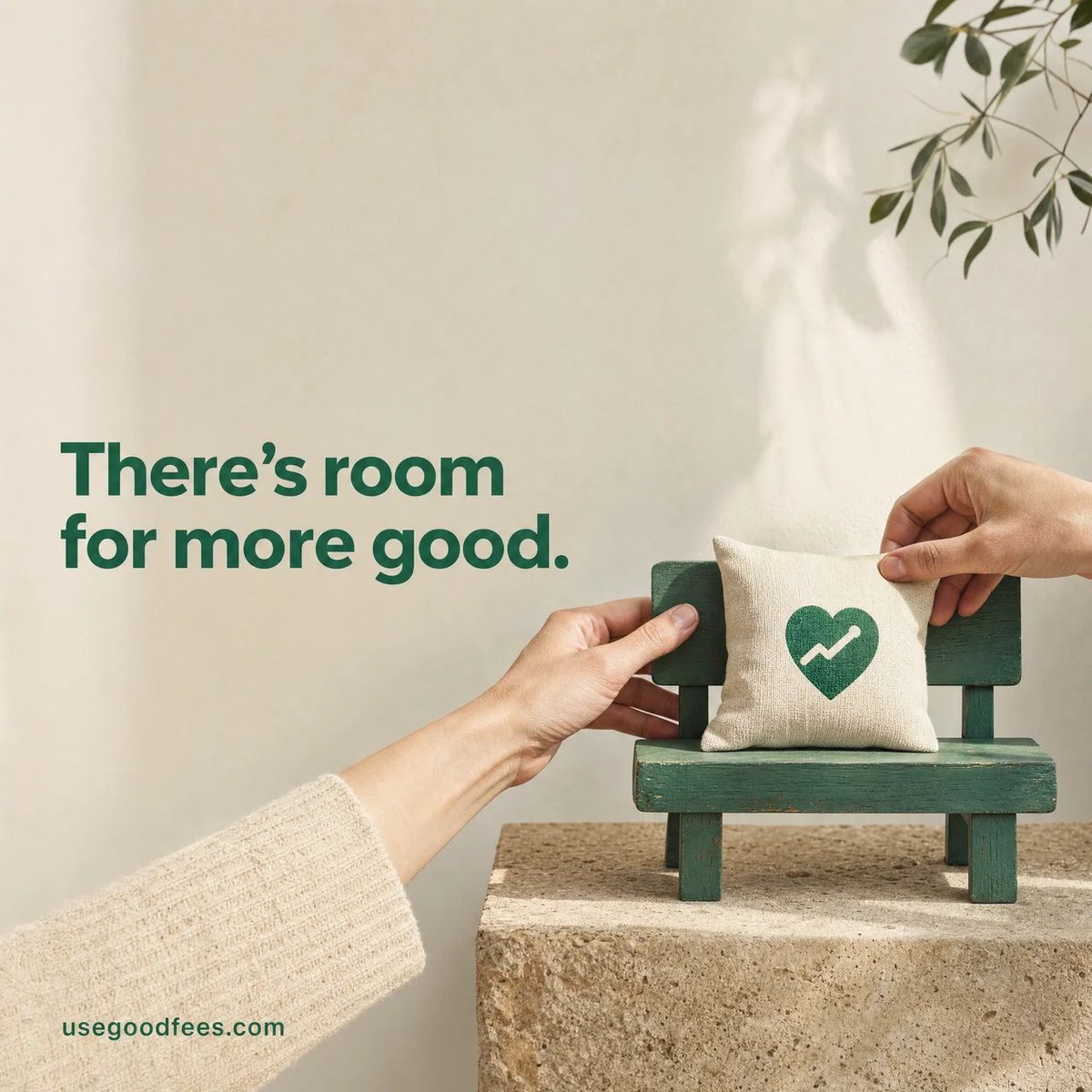 useGoodFees's tweet photo. Pull up a seat. Let’s do some good together. 💚

https://t.co/QbZ8lixPIA https://t.co/AfspkkHVij