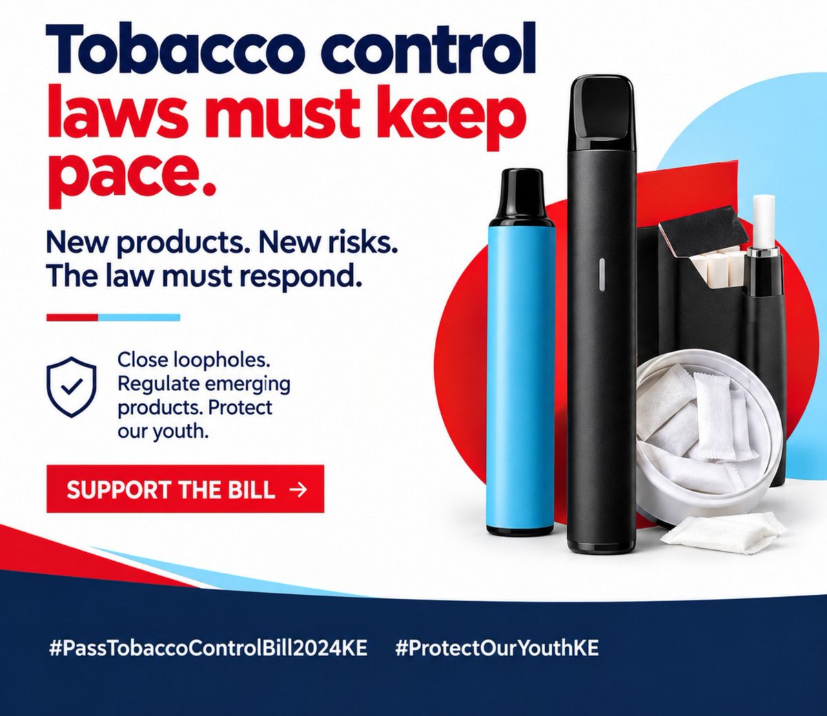 valerie_aura's tweet photo. 1/ The Tobacco Control (Amendment) Bill, Senate Bill No. 35 of 2024, proposes changes to the existing framework, including provisions on e-cigarettes, nicotine pouches, advertising,taxation, health warnings, online sales &amp; protection of young people.
#PassTobaccoControlBill2024KE https://t.co/dZcmHkB54e