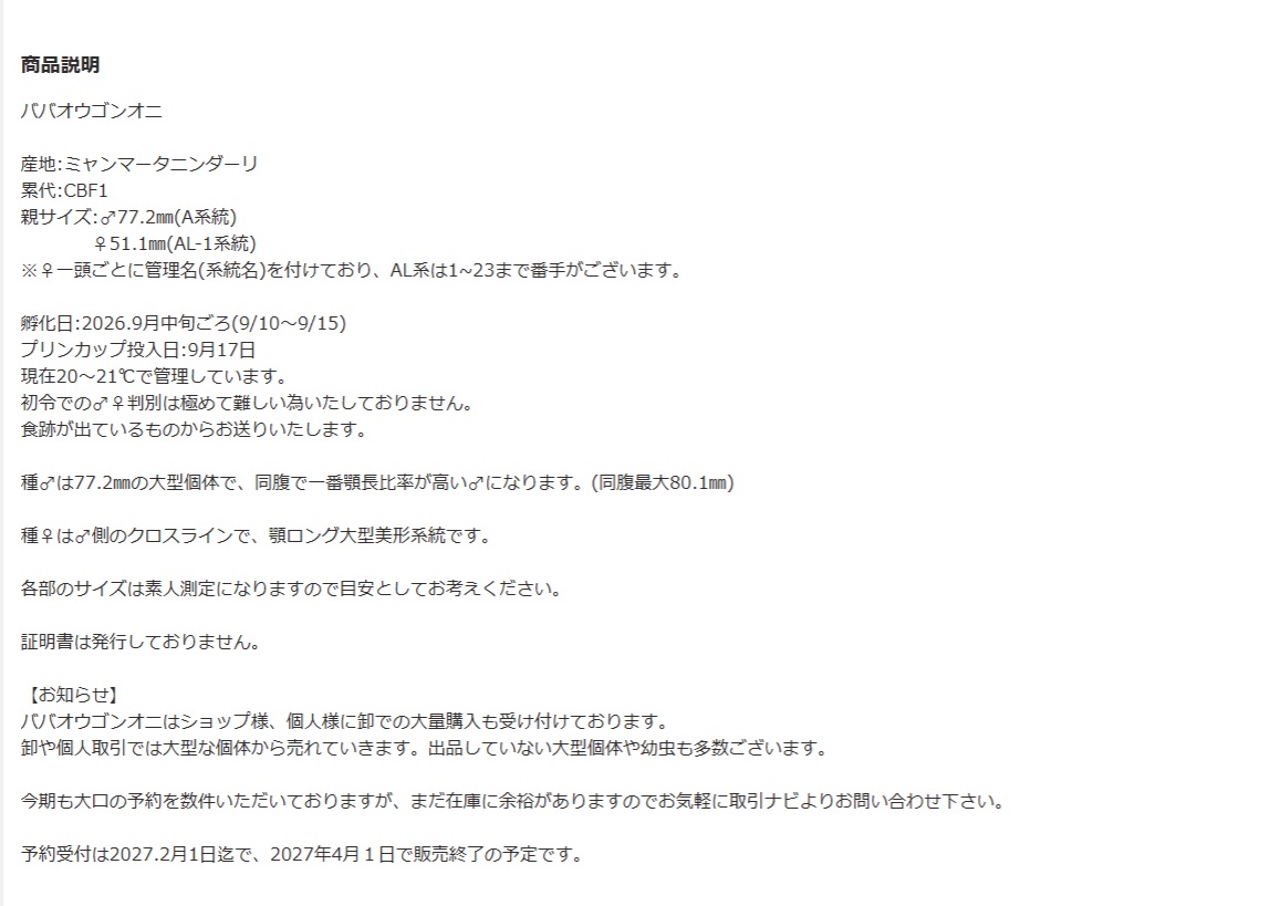 B8Y5ME5tgrM9YSd's tweet photo. 今日ヤフオクで落札されてしまい、早速次の出品をしています
・1♀からの卵が9月中旬に20頭以上同時に孵化したことになります。ありえません。
・同時期に他の♀からの幼虫も10頭以上同時に孵化し、これもプリカに入れてすぐに大きな食痕。出ません。
・幼虫の画像が30頭以上同じ
↓続く https://t.co/DWANGUjCNA