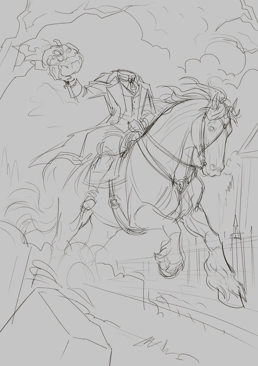 Ritsar0's tweet photo. Getting started on my headless horseman early because I never finish it on time for Halloween https://t.co/QJ655bAV3u