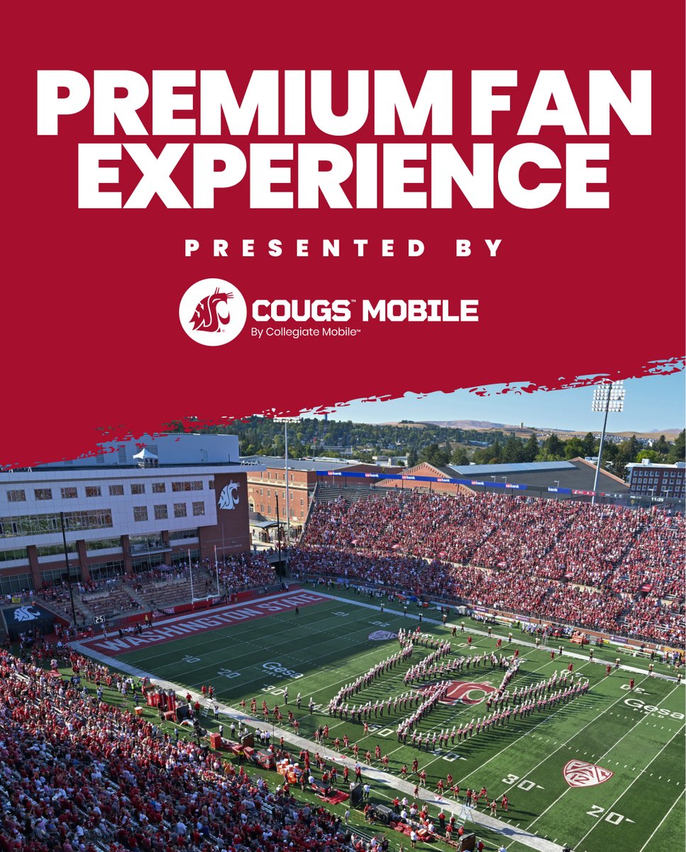 WSUCougars's tweet photo. 🏈 The Cougs Mobile Premium Fan Experience is HERE!

Enter now for a chance to win WSU football tickets, Cougar Den passes, pregame sideline access, Cougs Mobile merchandise and more.

Follow @CougsMobile. Details &amp; link in bio.

🔗  https://t.co/aAvtUBX1n9

#GoCougs | #NextIsNow https://t.co/JJiYQu0Xb7